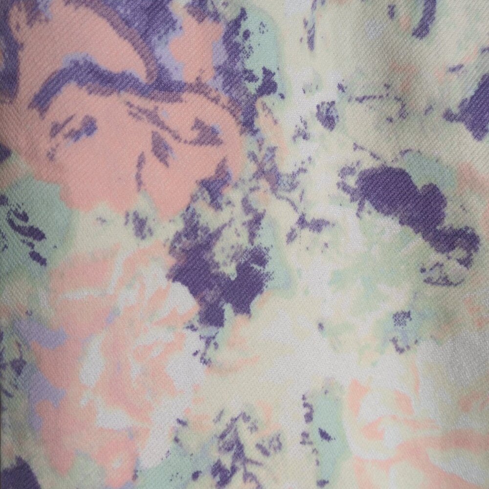 Breezies Leggings Womens Medium Cropped Tie Dye Pastel Mid Rise - Picture 4 of 5